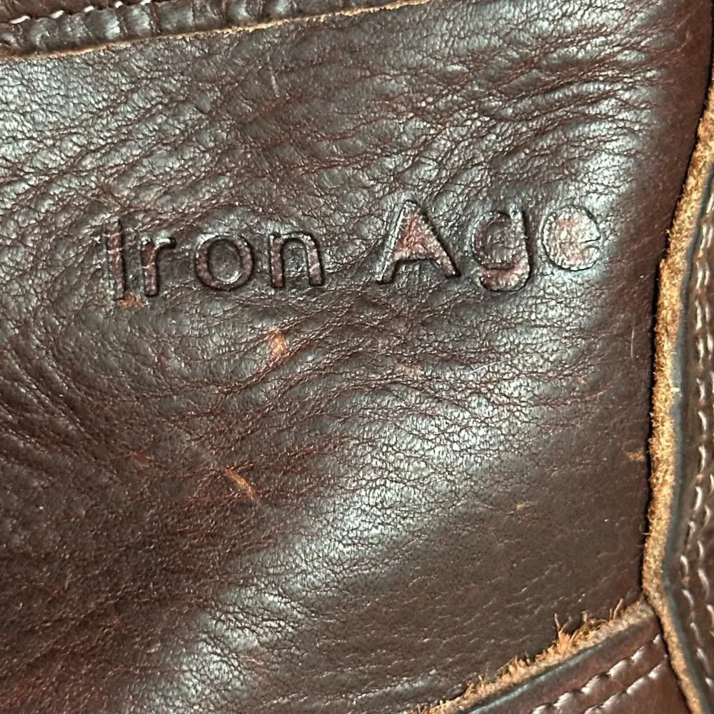 Iron Age Steel Toe EH  Brown Leather Work Boots Made in USA Men's Size 7.5